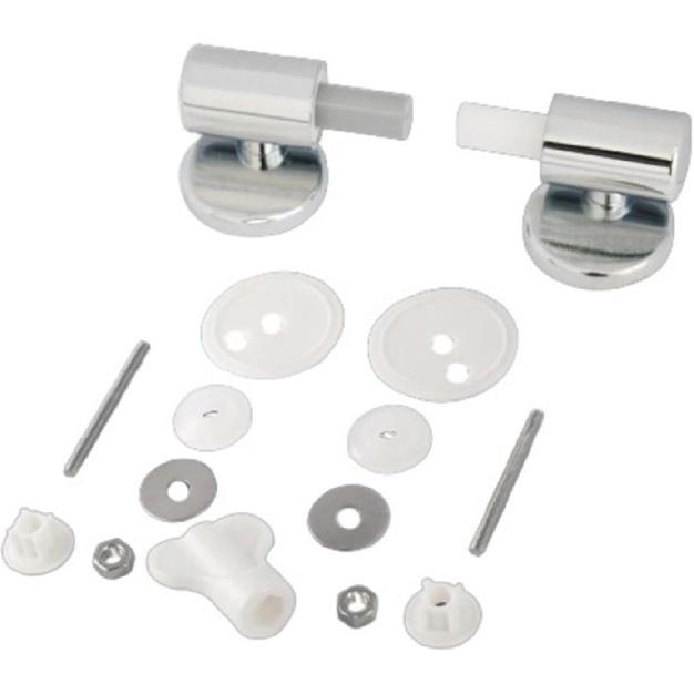 Replacement Toilet Seat Hinge, Soft Close Toilet Seat Fittings Fixing Kit for Replacement Traditional & Contemporary Toilet Soft Close Hinges - 1