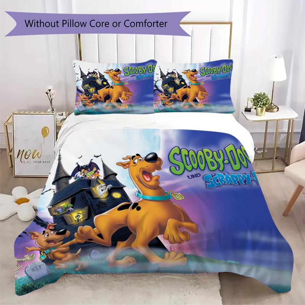Halloween fantasy comedy adventure cartoon movie Scooby-Doo provides comfortable bedding covers and pillowcases for home use (without core) K7