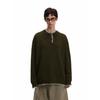 Unisex Retro Henley Neck Knit Sweater - Casual Autumn Pullover