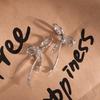 Silver Needle Exquisite Ballet Style Ribbon Bow Earrings, Light Luxury Design Sense Small Fresh Fashion Temperament Ear Buckle Women