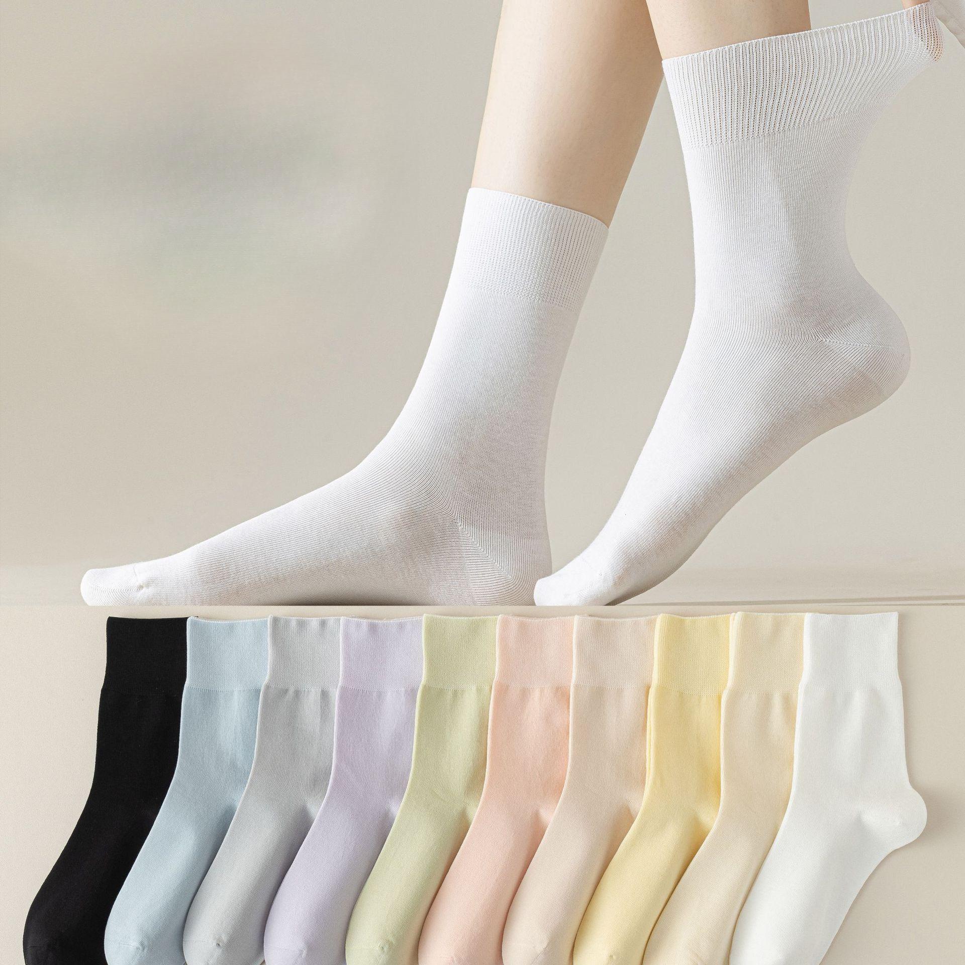 

Women s Summer Thin and Versatile Solid Color Boneless Loose Pile Socks 1 pair світло-фіолетового кольору