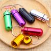 1Pc Portable Waterproof Mini Aluminum Keychain Pill Box - Compact Bottle Case Holder for Medicine Storage