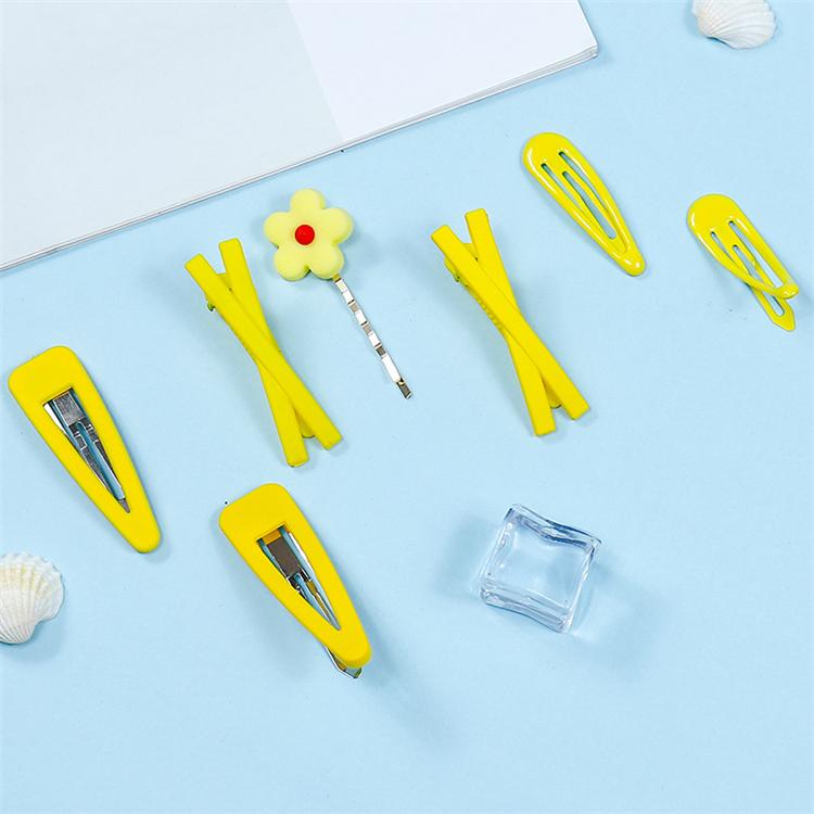 7PCS/SET Women Girls Cute Candy Colors Hairpins Sweet Barrettes Flower Hair Clips Fashion Hair Accessories