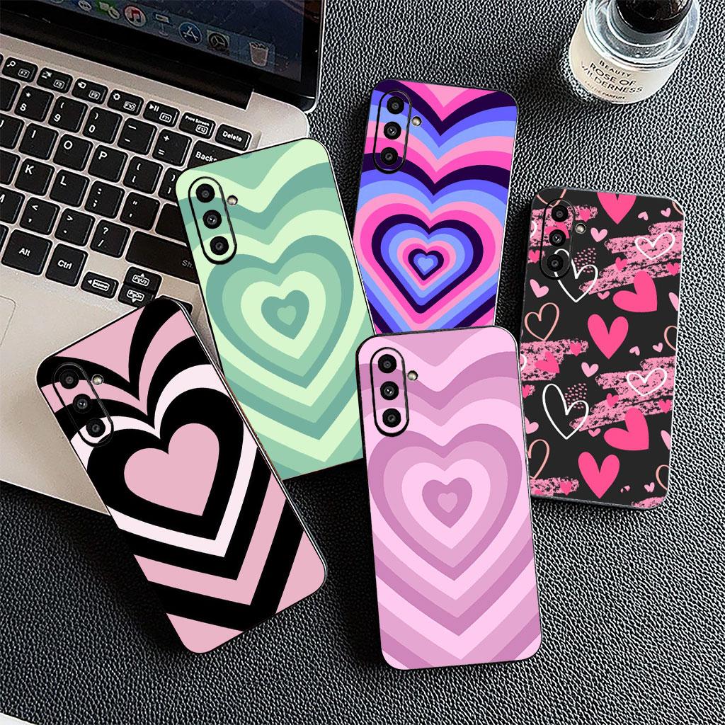 Star Dark Red Heart Love Phone Cover Soft Case for Samsung Galaxy S10 S8 S9 Plus A33 A34 A31 70 A71 A72 Note 20 9 8 S10E Casing