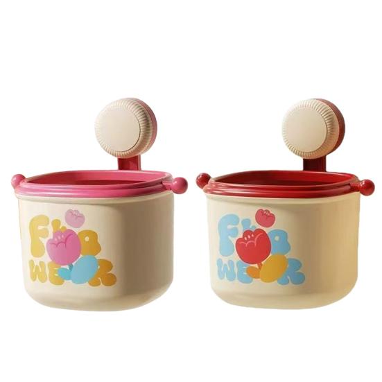 Suction Cup Trash Can Strong Load-bearing Large Capacity Easy To Install Wall