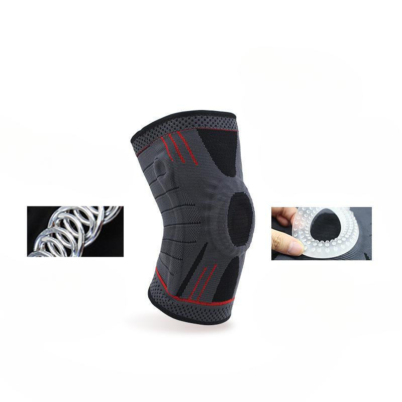 

Shiweis 3D Woven Silicone Support Knee Pads Breathable Nylon for Running Cycling Fitness Sports Protection
