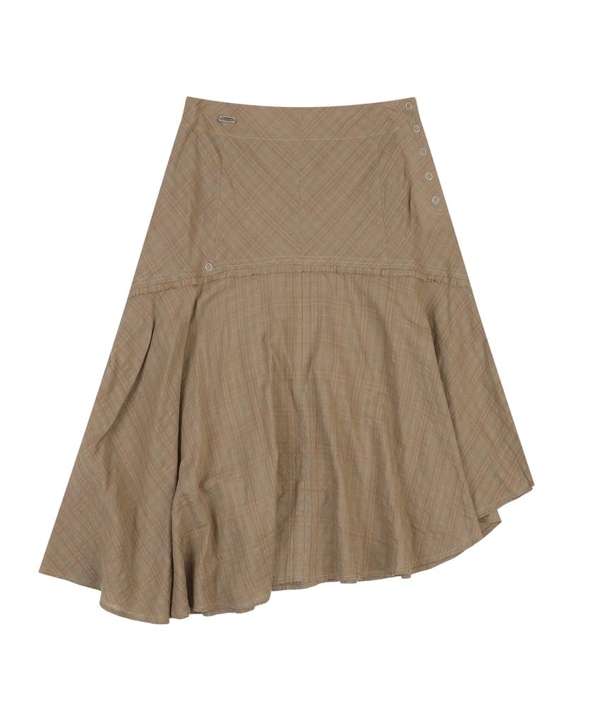 Ordinary Holiday Unbalance Flare Skirt [Beige]