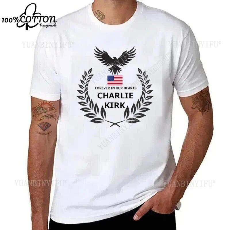 Харадзюку Уникальный Модный Тренд СВОБОДА Чарли Кирк Принт Футболка Хлопок Удобная Харадзюку Унисекс Рубашка Горячий Продукт S