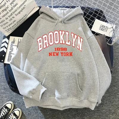 Brooklyn Letter Print Kapuzenpullover Fashion Hoodie Kinder Hip Hop Street Ladies New York Herbstkleidung Hoodie für Frauen