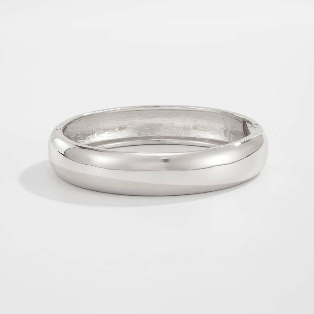 Salircon 3 Styles Exaggerated Punk Geometric Spring Bangle for Women Irregular Chunky Metal Cuff Bracelet Steampunk Jewelry Gift