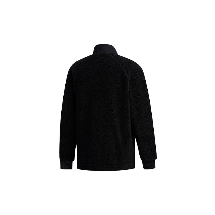 Adidas Velvet Jackets Men's Black Stand Collar Moderate FM9351