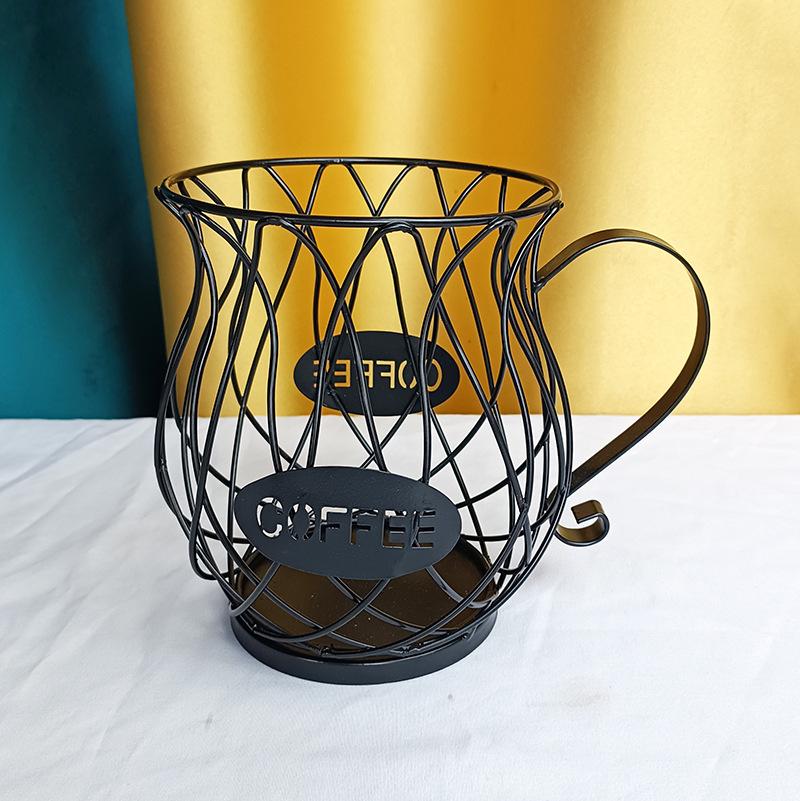

Creative Pineapple Cartoon Coffee Capsule Storage Wrought Iron Basket Home Ornament Wrought Iron Gift