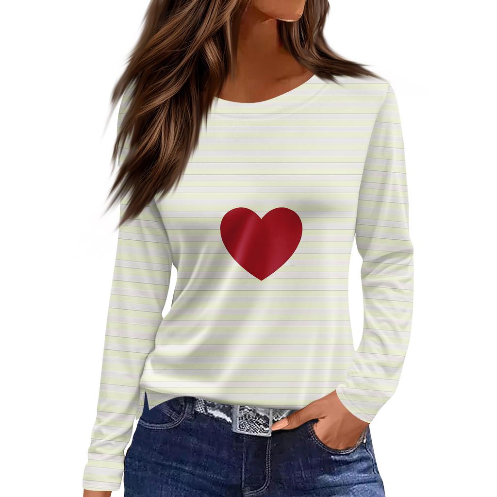 Women's Fashion Hem Slit Casual Floral Print Round Neck Long Sleeve Top