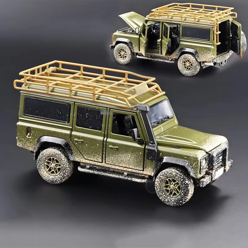 1:32 Land Rover Defender Alloy Car Model Diecasts & Toy Metal Off-Road Vehicles Car Model Simulation Sound Light Gift