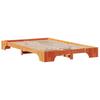 Bed Frame Wax Brown 120 x 190 cm Solid Pine Wood