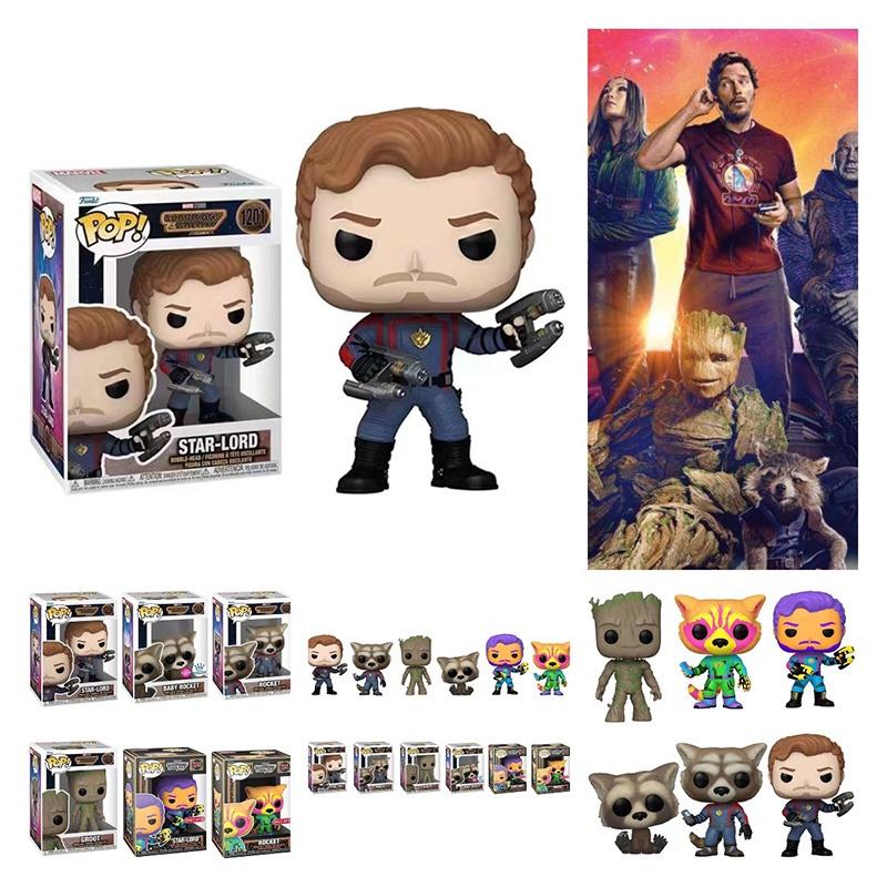 Pvc Material Guardians Of The Galaxy 3 Figures Rocket And Groot Pops