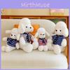 White Cartoon Dog Animal Stuffed Plush Toy Scarf Doll Children Birthday Gifts