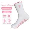Pilates-Socken - Mittelhohe Socken mit Anti-Rutsch-Stickerei und geknotetem Design für Yoga, Fitness und Sport.