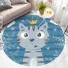 Cartoon Dinosaur Round Carpet Lovely Animal Circle Rug Kids Playroom Bedroom Living Room Balcony Floor Mat Home Decor Doormat