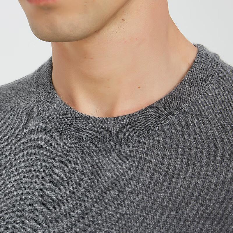 Hengyuanxiang Dünner Herren-Kaschmirpullover mit Rundhalsausschnitt und kurzen Ärmeln
