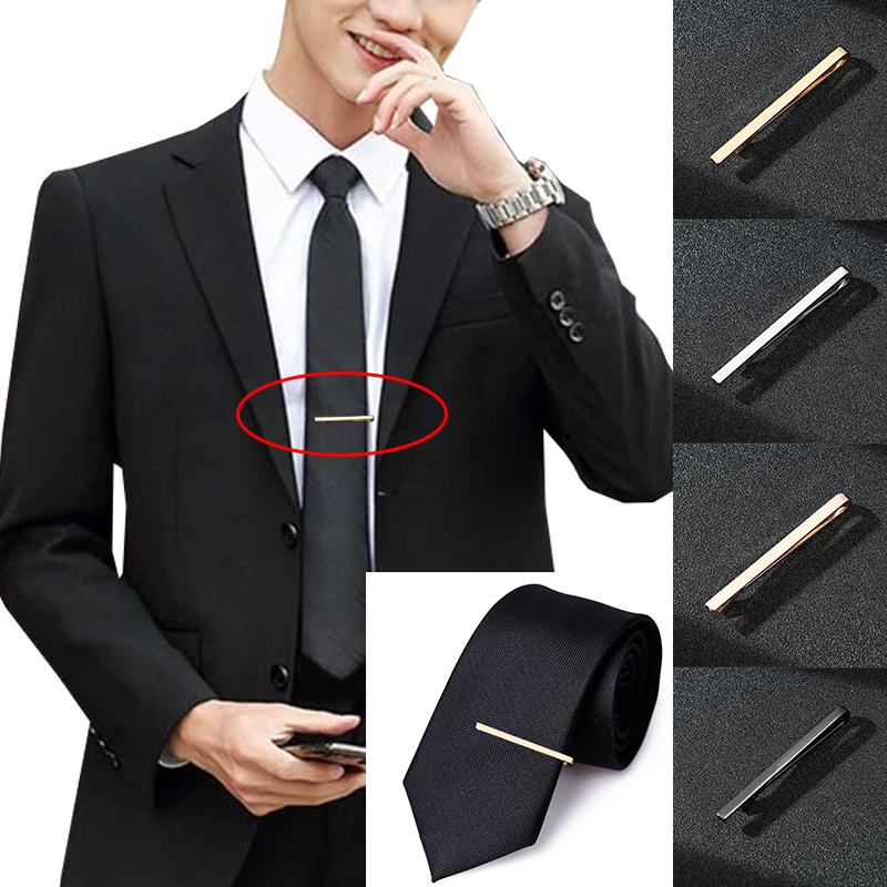 New Fashion Men'S Tie Clips Metal Necktie Daily Business Wedding Ceremony Tie Clip Pin Men Fashion Party Jewelry Accessories Gif