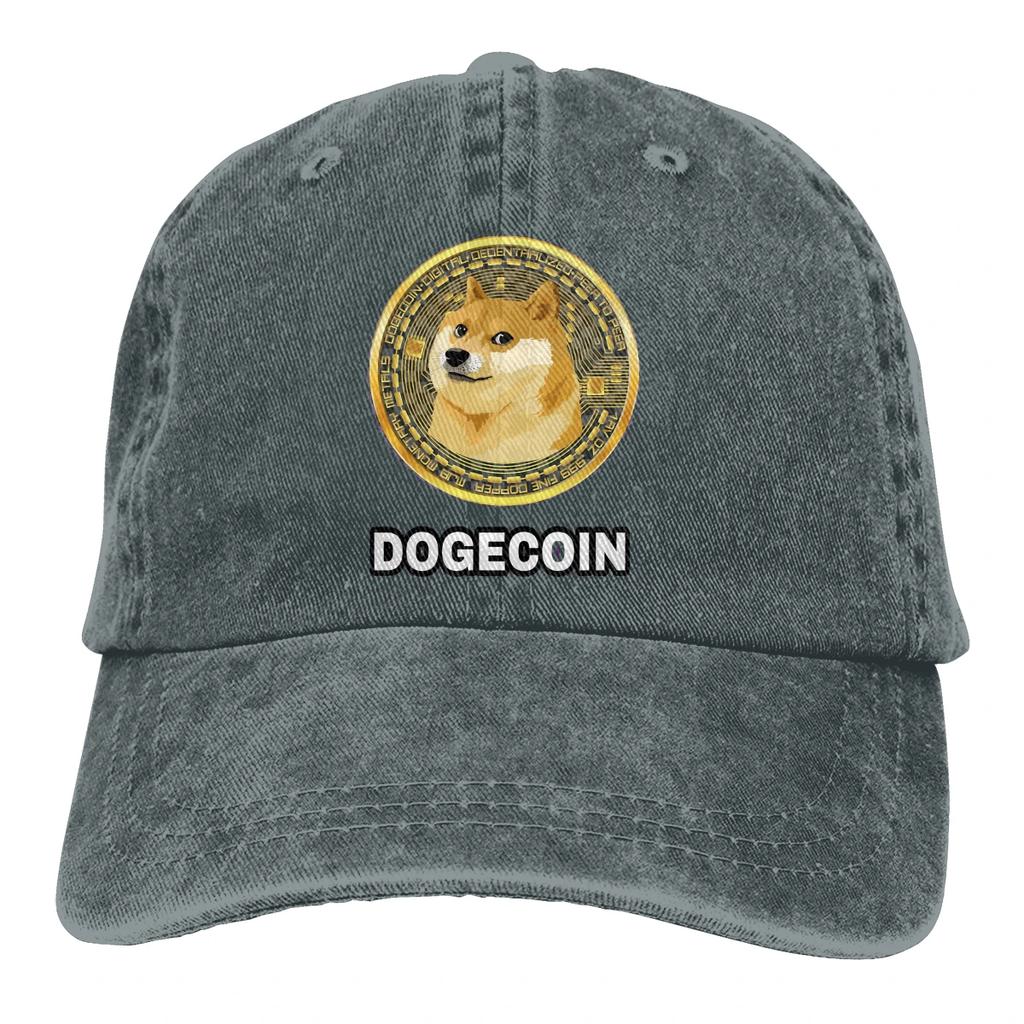 Kryptowährung 12 Baseballkappe Herren Doge Dogecoin Durch die Decke gehend Bitcoin Digitale Währung Kappen Farben Damen Sommer Snapback Kappen