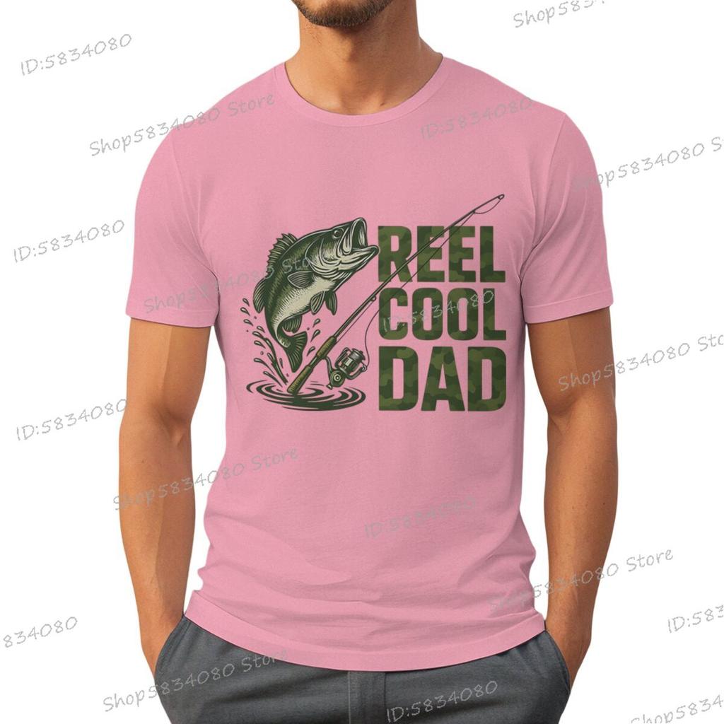 Reel Cool Dad Graphic T Shirts For Unisex Trendy Dad Design Summer Clothes Fishing Life Funny Shirts Unisex Fishing Lovers Tiedye Top