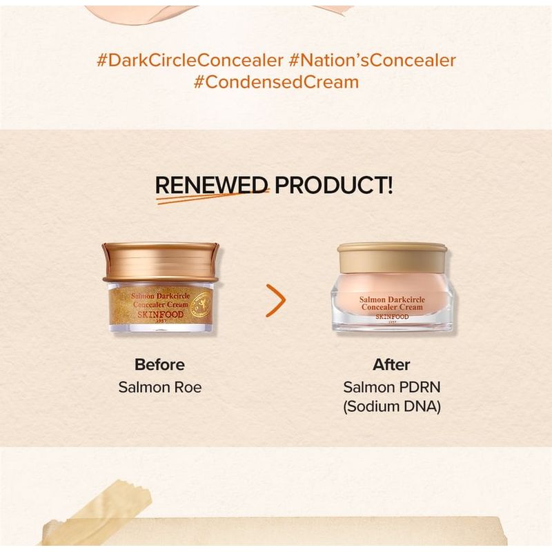 SKINFOOD - Salmon Darkcircle Concealer Cream - 3 Colors