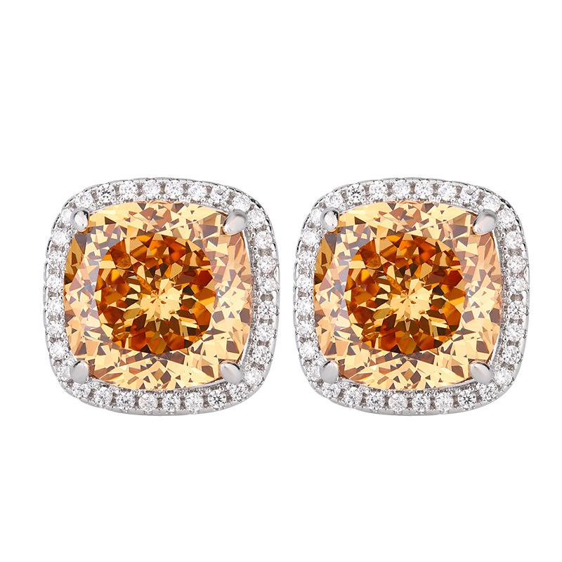 Jewelry Copper Bottom Gold-Plated Simulation Bird'S Nest Cut Champagne Simple Set Female 14 * 16-10 * 10