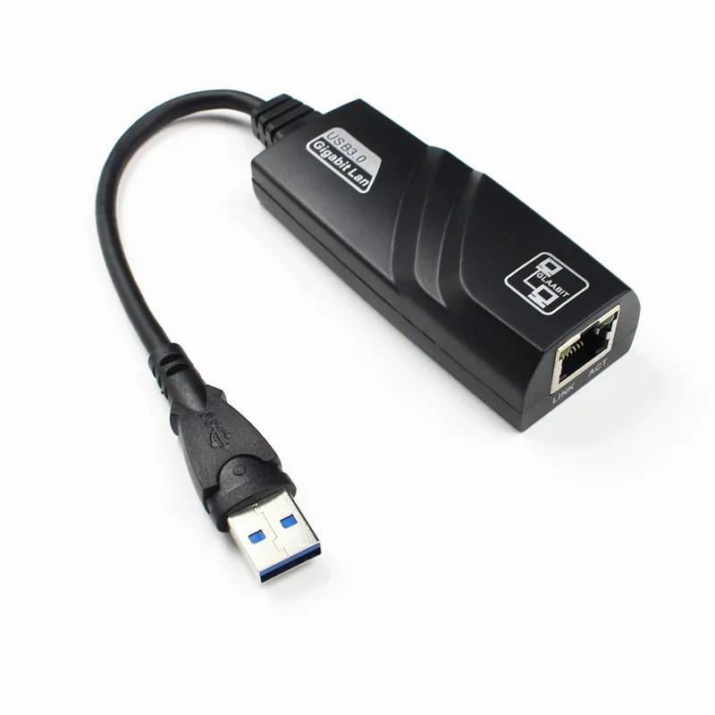 Gigabit USB LAN adapter Vezetékes adapter SUNROZ USB 3.0 - Ethernet / hálózati RJ45 LAN Windows 11/10/8.1/7/X rendszerhez (A487310)
