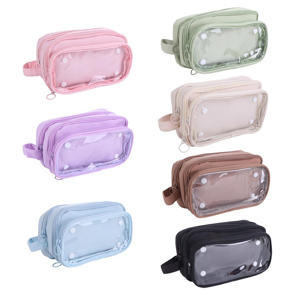 Large Capacity Ita Bag Pouch Storage Bag Stationery  Storage Bag Detachable Pencil Case  Lady