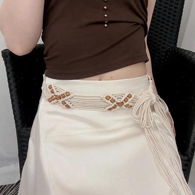 Bohemian Woven Belt for Women: Retro, Versatile Waist Accessory for Skirts and Dresses