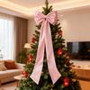 78x18.5 Inch Extra Large Christmas Tree Topper Bow Christmas Giant Satin Bow with Long Streamers for Wedding Holiday Home Party Decor