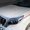 Headlight Eyebrow Trim For Toyota Prado 150 2014 2015 2016 2017 Front Lamp Brow Molding Strip Chrome Styling Car Exterior Parts