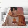 Custom Sofa Fleece Cha-A Singer Eun Woos Throw Blanket Warm Flannel Kpop Star Blankets For Bedding Travel Sofa Quilt