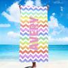 Onda Colorida arte Meninas Toalha macia Personalizada impressa Toalhas de Praia Viagem natação Férias de Verão Férias banho Piscina Acampamento Presente
