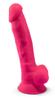 Silexd - Realistic Dildo with Veins, Glans and Testicles, Pink 17.5cm
