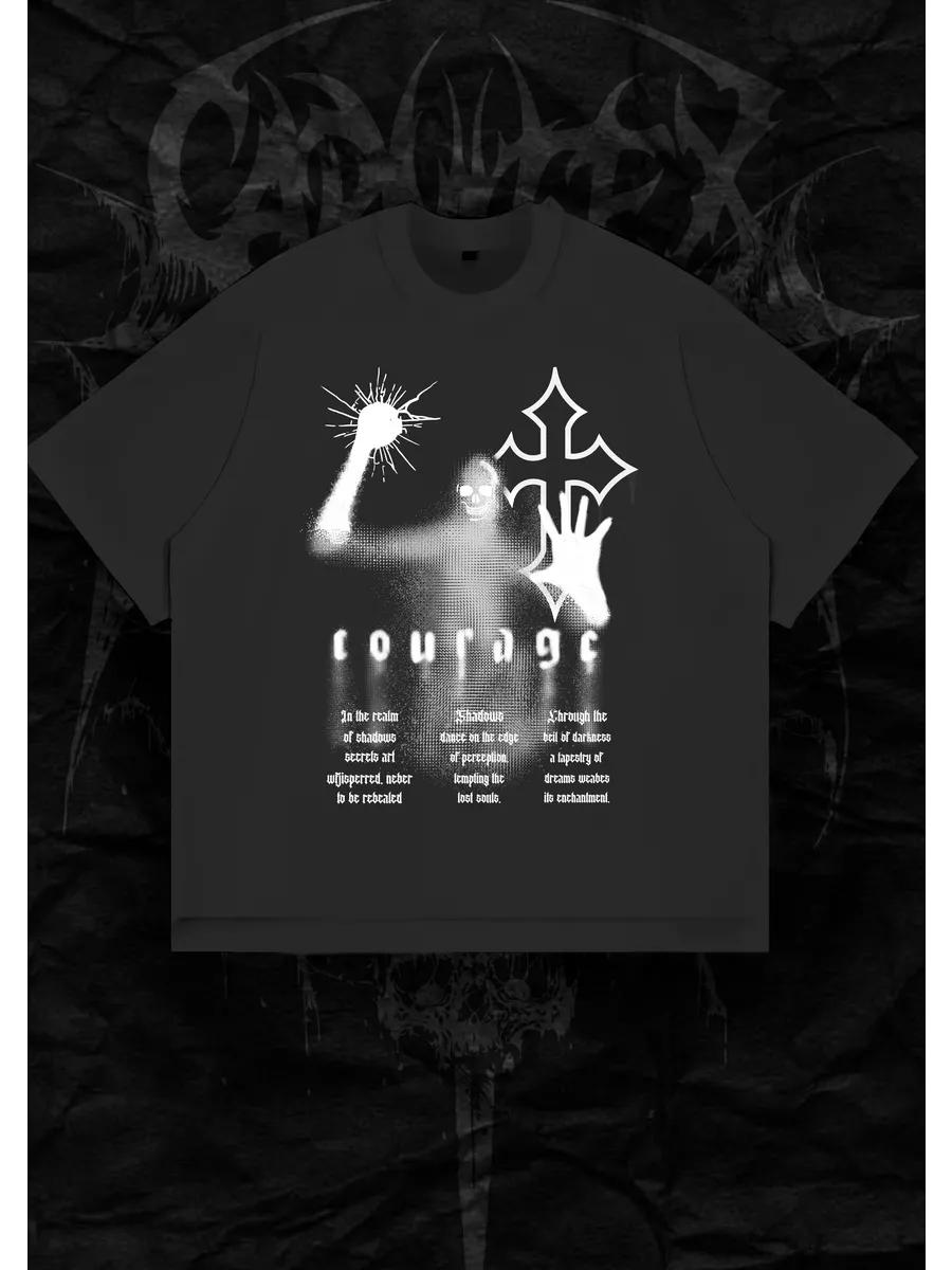 

Gothic style Tishka Y2K oversized T-shirt L