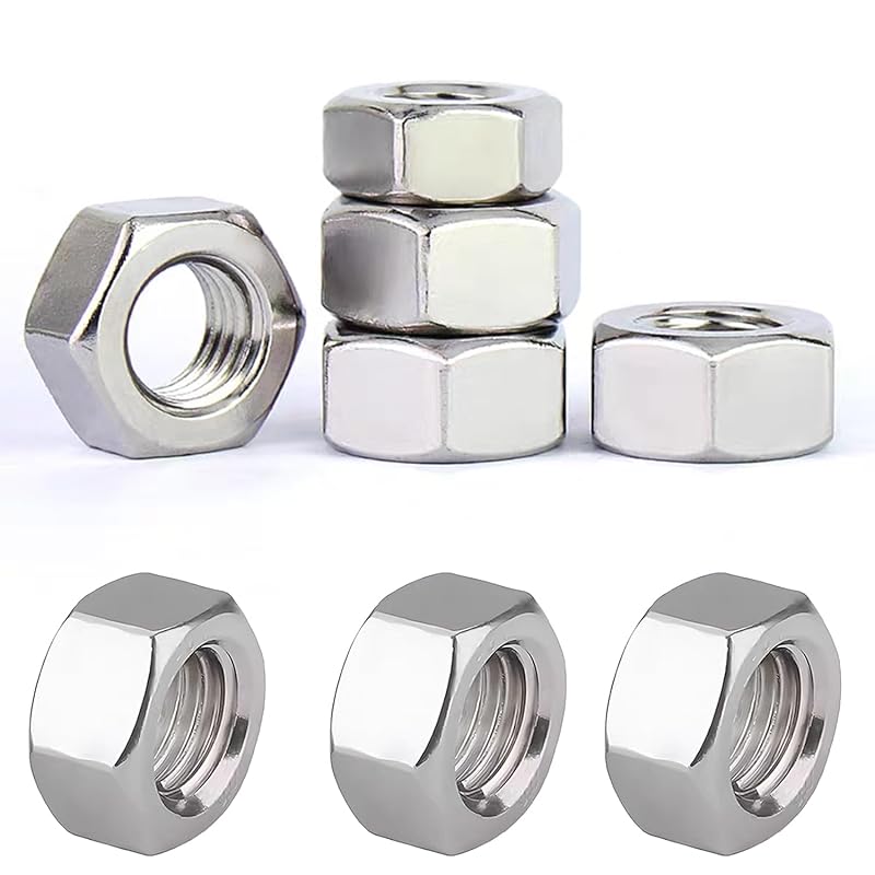 170pcs M3-0.5 Hex Nuts 304 Stainless Steel High Strength Anti-Rust Nut Kit for Machinery, Electronics, Furniture