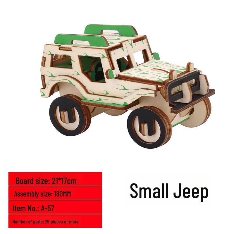 2021 New Wooden 3D Jigsaw Puzzle: DIY Creative Model for Children's Education