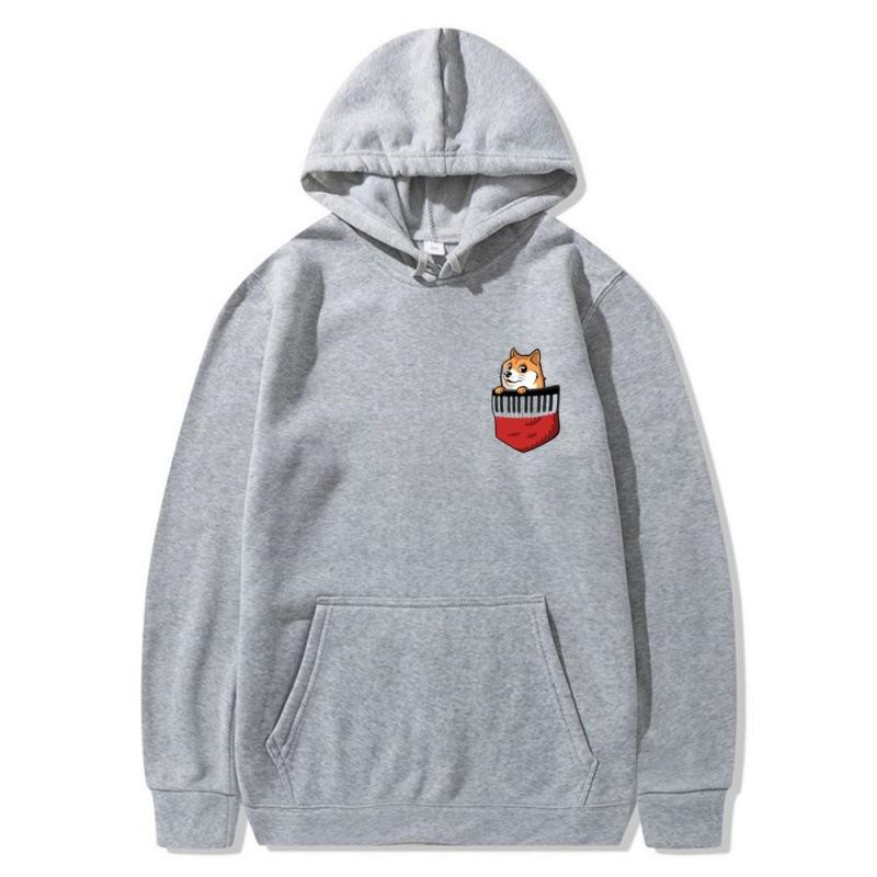 2025 trendy new pocket dog sweater spring and autumn men's and women's jackets street trendy hip-hop singer hoodie
