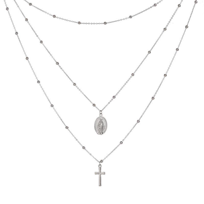 Потрясающее ожерелье с подвеской-крестом в европейском стиле с элегантным геометрическим дизайном для женщин