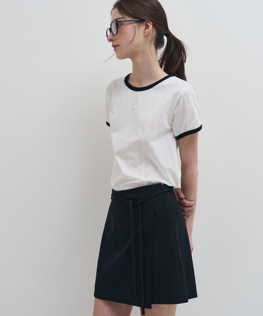 Deuloupisumeon Double Pintuck Ringer T-Shirt [White]