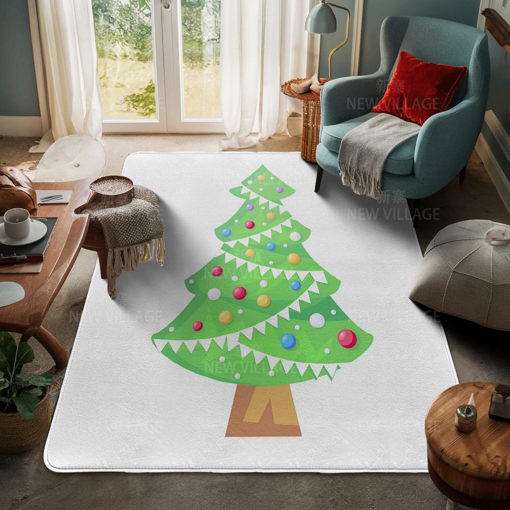 House Entrance Carpet Home Door Mat Living Room Bath Foot Bathroom Non-slip Water Absorption Rugs Bath Merry Christmas Winter