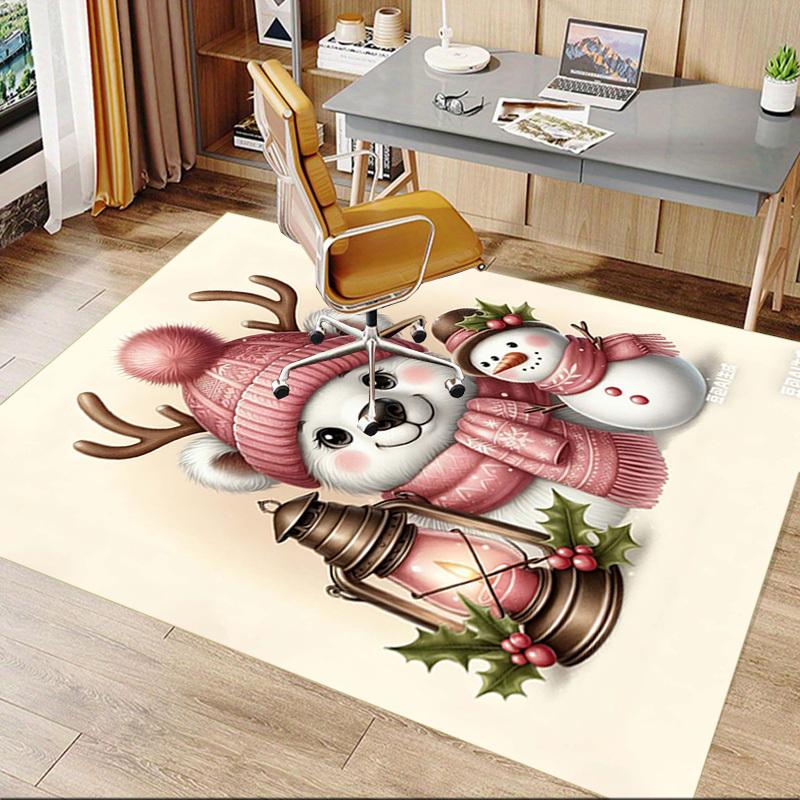 1PC polar bear snowman Extra Large Non Slip Floor carpet, Office, family, Studio   Large Area Rug Indoor Rugs, Bold Statement Piece
