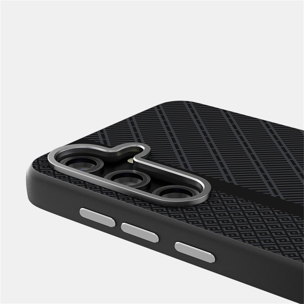 ABEEL For Samsung Galaxy S25 FE Case PC+TPU+Aluminum Alloy+PU Leather Phone Cover Compatible with MagSafe