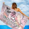 Kawaii O-Opanchu Usagi Beach Towel Cartoon Cute Summer Kids Large Bath Pool Beach Towel Microfiber Absorbent For Swimming Travel