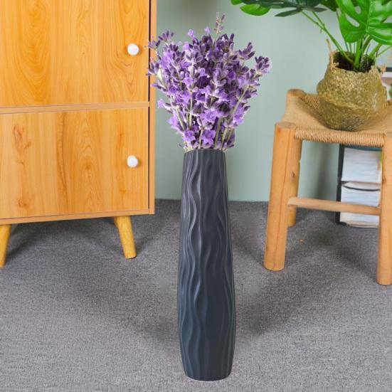 Large Floor Vase Tall Decorative Vase Textured Shatterproof Floor Standing Vase for Home Living Room Study Decor