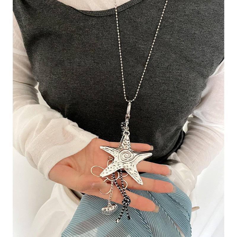 

Серебряная подвеска в виде цветка-звезды, нишевое ожерелье, легкая роскошь, модное, простое, универсальное, с высоким чувством темперамента, персонализированное ожерелье для женщин