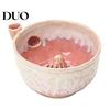 Small Fruit Strainer Ceramic Berry Washing Bowl, Swirl Design Rinse Colander with Handle Easy Clean Container And Drain Holes, Cleaning Bowl